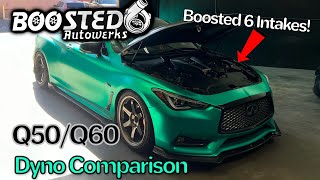 Boosted 6 intakes on Q60 Red Sport  B6 vs Stock comparison [upl. by Llertnov]