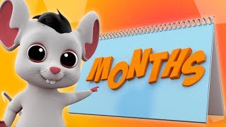 Months Of The Year  Nursery Rhymes  Childrens Songs  Kids Learning Video [upl. by Rico]