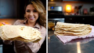 THE ONLY FLOUR TORTILLA RECIPE YOU WILL EVER NEED  Tortillas de Harina [upl. by Sainana]