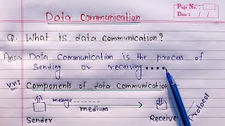 Data Communication in Networking  Components of Data Communication [upl. by Ennairac]