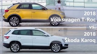 2018 Volkswagen TRoc vs 2018 Skoda Karoq technical comparison [upl. by Nolla100]