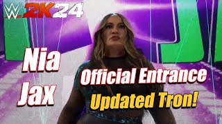 WWE 2K24 DLC Nia Jax UPDATED TRONS Official Entrance [upl. by Joachim]