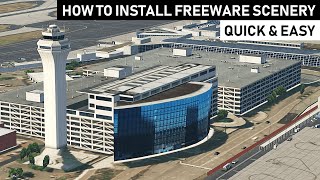 XPLANE 11  How to install Freeware Scenery  Quick amp Easy [upl. by Leboff]