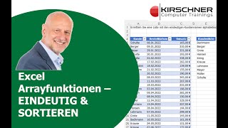 Excel Array Funktion Eindeutig  Sortieren dynamische schnelle Datenanalyse mehrerer gleicher Werte [upl. by Alaehs]