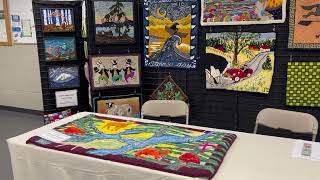 Ottawa Olde Forge Rug Hooking display at the 2024 Fibrefest [upl. by Ingold]