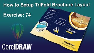 how to design in corel draw 2021  Brochure in Corel Draw Exercise No 74  YN Tutor [upl. by Trula362]