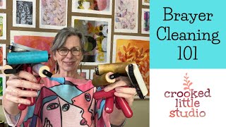 Brayer Cleaning 101  How to remove acrylic paint stepbystep [upl. by Dido]