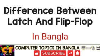 Latches and flip flops in Bangla [upl. by Damara]