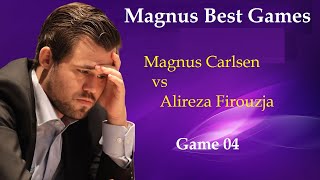 Magnus Best Games  Magnus Carlsen vs Alireza Firouzja  Game 04 [upl. by Aidile363]