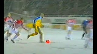 Chelsea Vs Tromso in the Snow 1st and 2nd Legs featuring Gianluca Vialli [upl. by Oiracam]