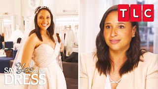 Designer Lazaro Saves the Day With a Sparkly Blush Dress  Say Yes to the Dress  TLC [upl. by Ramahs]