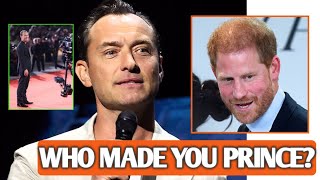 Jude Law SHUNS Audacity Of Harry At Venice International Film Festival Refusing To Call Him Prince [upl. by Norina]