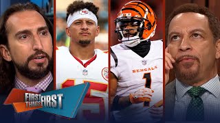 Mahomes responds to Chase’s bold AFC statement Chiefs vs Bengals preview  NFL  FIRST THINGS FIRST [upl. by Naiva]