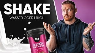 MILCH oder WASSER Das ist der Unterschied beim PROTEINSHAKE [upl. by Latreece]