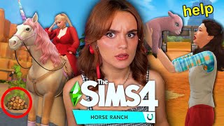 The Sims 4 horse ranch is a NIGHTMARE [upl. by Atiekahs]