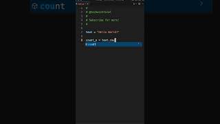 Count Occurrences of a Character in a Python string python programming coding [upl. by Zerdna]