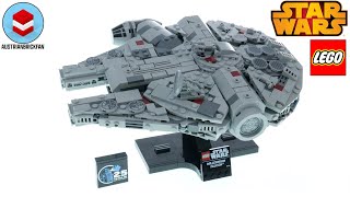 LEGO Star Wars 75375 Millennium Falcon Speed Build Review – LEGO Starship Collection [upl. by Aienahs629]