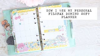 How I Use My Personal Filofax Domino Soft Planner [upl. by Ytte]