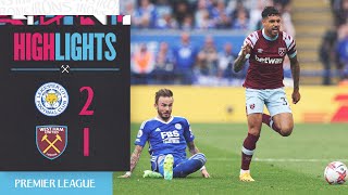 Leicester 21 West Ham  Premier League Highlights [upl. by Suhsoj316]