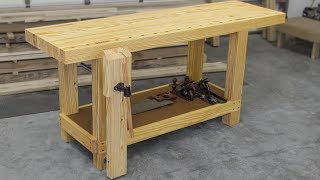 Build an Inexpensive RouboStyle Woodworking Workbench [upl. by Llenor]