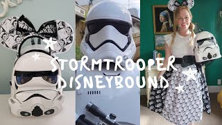 Star Wars Stormtrooper Disneybound Outfit  DIY Mickey Ears  DIY Elastic Waistband Skirt [upl. by Feola]