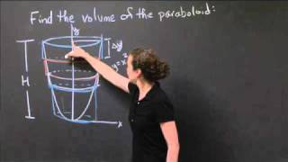 Computing the Volume of a Paraboloid  MIT 1801SC Single Variable Calculus Fall 2010 [upl. by Harlie]