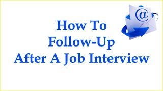 How To Send A FollowUp Email After A Job Interview  With Sample Interview Thank You Email [upl. by Mharba]