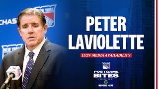 NYR vs DET Peter Laviolette Postgame Media Availability  November 29 2023 [upl. by Lassiter]