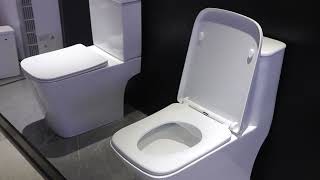 ceramic rimless washdown toilet with PP cover [upl. by Masuh]