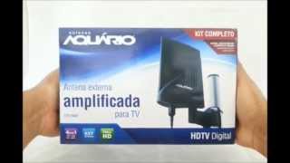 DRASANTOS  DTV5600 Antena Digital Externa Amplificada Aquario LANÇAMENTO [upl. by Craner]