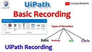 Basic RecordingUiPath RecordingUiPath RPA Tutorial [upl. by Heisel7]