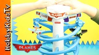 Disney Planes Spiral Flying Racers Dusty Toy Review HobbyKidsTV [upl. by Okun457]