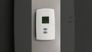 How to change Honeywell Pro 1000 series heat only vertical thermostat from Celsius to Fahrenheit [upl. by Ylreveb]