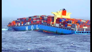 CARGO SHIP IN A BAD STORM Passengers Perspective  Cargo  Container Ship Travel [upl. by Assil]