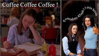 Gilmore Girls  Come study with Rory in Lukes Dinner  Aesthetic Lofi Music Pomodoro 4515timer [upl. by Gnem]