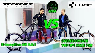 CUBE Stereo Hybrid 140 HPC Race 750 vs STEVENS Einception AM 661 [upl. by Ehpotsirhc286]