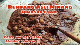 Hidangan Hari Raya  Resep dan Cara Membuat Rendang Asli Padang Beserta Tips nya [upl. by Greggs267]