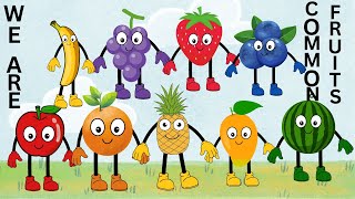 KIDS LETS LEARN COMMON FRUITS  KIDS HAPPY [upl. by Esiuole]