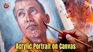 Expressive Acrylic Portrait Capturing Realism in Acrylic Portrait Painting by Debojyoti Boruah [upl. by Amoreta729]