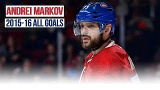 Andrei Markovs All Goals from the 20152016 NHL Season [upl. by Rehm]