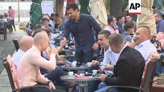 Muslims in Bosnia celebrate religious holiday of Eid [upl. by Aerdnaxela]