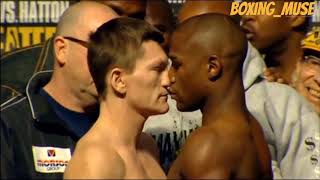 Ricky Hatton Vs Floyd Mayweather weigh in [upl. by Hart]