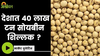 Soybean Market देशात सोयाबीनचं गाळप २० लाख टनांनी घटलं  ॲग्रोवन [upl. by Shaia58]