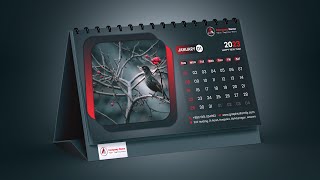 Calendar Design 2023  How to Make a Desk Calendar  Photoshop Tutorial [upl. by Ambrosane]