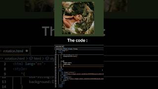 Rotating Image  HTML CSS  Coding shorts 🖇️ coding shorts computerscienceconcepts html css [upl. by Gamaliel]