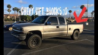 HOW TO UNINSTALL LIFT BLOCKS  Chevy Lift Blocks Uninstall [upl. by Malita]