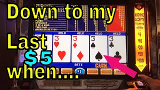 FOUR OF A KIND Video Poker Live Win Double Double Bonus [upl. by Ecnerat]