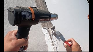 Easiest way to remove old caulk from RV Roof [upl. by Fons]