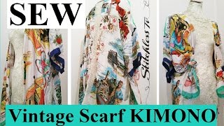 DIY Vintage Scarf Kimono [upl. by Eeleak316]