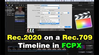 Using Rec2020 HLG on a Rec709 timeline in FCPX [upl. by Zennie]